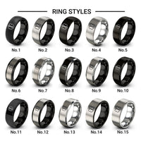 star life design tungsten ring styles in black