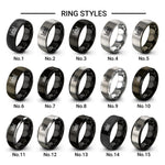 taj mahal design tungsten ring styles in gunmetal & black