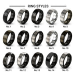triquetra accents design tungsten ring styles in black