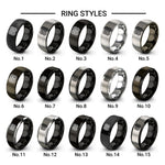 turing stripes design tungsten ring styles in black