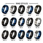 valley design tungsten ring styles in black & grey