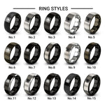 vortex grid warp design tungsten ring styles in gunmetal & silver