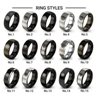 weave knot design tungsten ring styles in gunmetal & grey