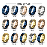 wind turbine design tungsten ring styles in rose gold