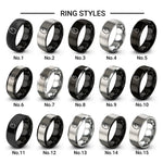 egg crack design tungsten ring styles in black & gray