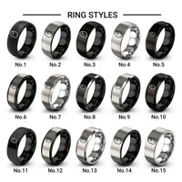 egg crack design tungsten ring styles in black & gray