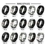 origami crane design tungsten ring styles in black & gray