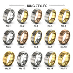 bee lavender sprig design tungsten ring styles in rose gold