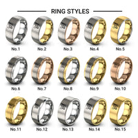 bee lavender sprig design tungsten ring styles in rose gold