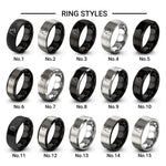siamese icon design tungsten ring styles in black
