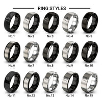 siamese icon design tungsten ring styles in black