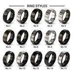 bulldog design tungsten ring styles in black & gray