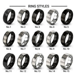 cat sitting design tungsten ring styles in gray