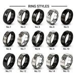 chicken tracks design tungsten ring styles in black & silver
