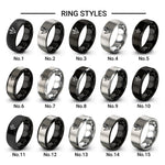 duck track design tungsten ring styles in black & grey