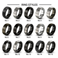 ewe design tungsten ring styles in black & silver