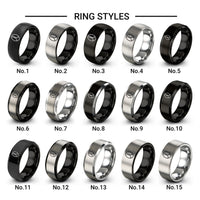 goat hoof design tungsten ring styles in black & silver