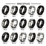 goose footprint design tungsten ring styles in black