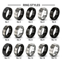 goose footprint design tungsten ring styles in black