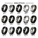 horse horseshoe left design tungsten ring styles in black
