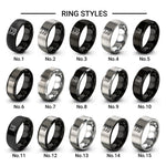line art design tungsten ring styles in gray