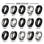 pig hoof design tungsten ring styles in black & gray