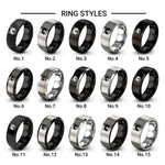 tuxedo cat icon design tungsten ring styles in black & gray