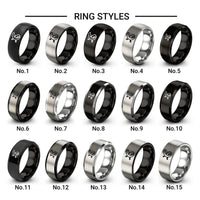 salamander tail design tungsten ring styles in black & grey