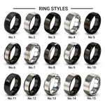 hay bundle design tungsten ring styles in black & grey