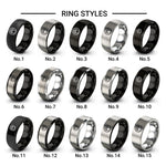 mouse circle design tungsten ring styles in silver