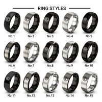 mouse circle design tungsten ring styles in silver