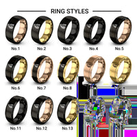 giraffe nuzzle design tungsten ring styles in gold