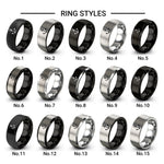 anchor design tungsten ring styles in black