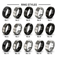 anchor design tungsten ring styles in black