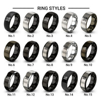 nyc design tungsten ring styles in gunmetal & black