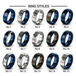 amsterdam design tungsten ring styles in gunmetal & blue