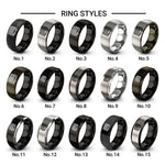 double decker bus design tungsten ring styles in black & gray