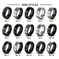new brunswick design tungsten ring styles in black & gray