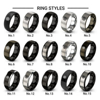 ship wheel design tungsten ring styles in black