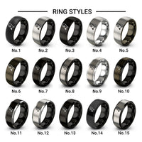netherlands design tungsten ring styles in gunmetal & black