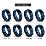 font options for inside engraving on blue zen stones rings