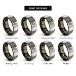 font options for inside engraving on gunmetal & gray zion canyon rings