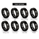 font options for inside engraving on black zodiac wheel rings